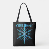 Snowflake Kerstmis Tote Bag (Achterkant)
