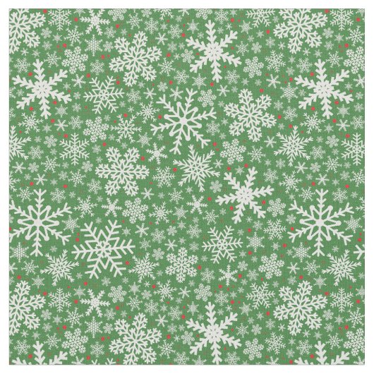 Snowflake Kerstmis | Vakantievloeistof Stof (Close Up)