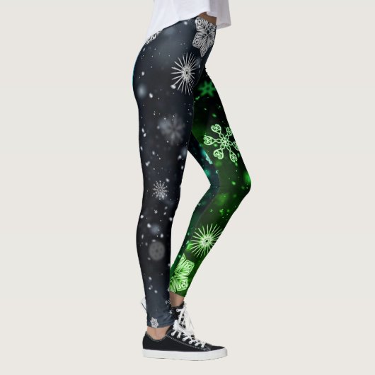 Snowflake Kerstmis/winter Leggings (Rechts)