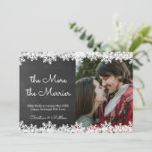 Snowflake Kerstmis Zwangerschapskaarten Aankondiging (Staand voorkant)