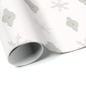 Snowflake kerstpapier met Ornament Cadeaupapier (Rol Hoek)