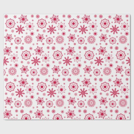 Snowflake kerstpapier met Ornament  Cadeaupapier (Vlak)
