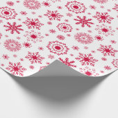 Snowflake kerstpapier met Ornament Cadeaupapier (Hoek)