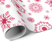 Snowflake kerstpapier met Ornament  Cadeaupapier (Rol Hoek)