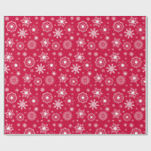 Snowflake kerstpapier met Ornament Cadeaupapier (Vlak)