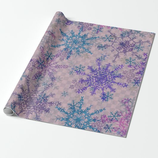 Snowflake kerstpapier voor grote sneeuwvlokken cadeaupapier (Uitgerold)