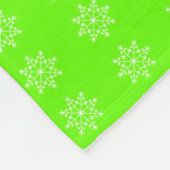 Snowflake-kerstpatroonfant heldere groene feestdag fleece deken (Hoek)