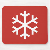 Snowflake-kerstrode Muismat (Voorkant)