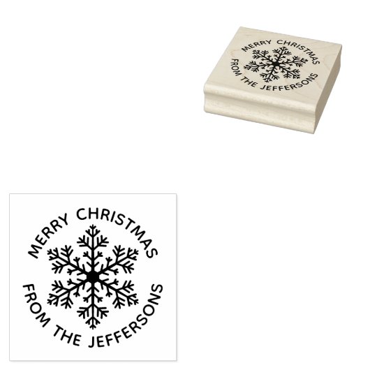 Snowflake kerstrubberen stempel (Gestempeld)