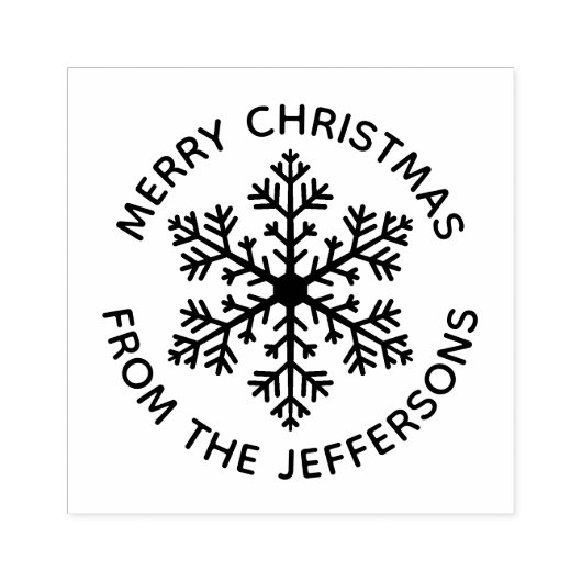 Snowflake kerstrubberen stempel (Afrduk)