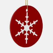 Snowflake-kerstversiering in rood keramisch ornament (Rechts)