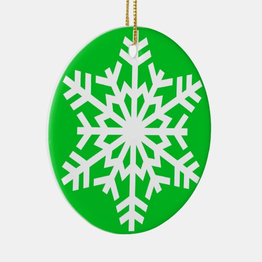 Snowflake-kerstversiering Keramisch Ornament (Rechts)