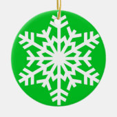 Snowflake-kerstversiering Keramisch Ornament (Voorkant)