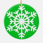 Snowflake-kerstversiering Keramisch Ornament (Achterkant)