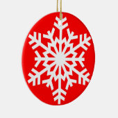 Snowflake kerstversiering keramisch ornament (Rechts)