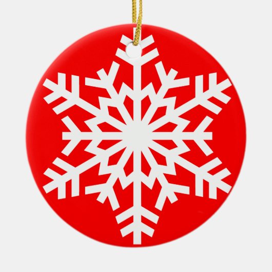 Snowflake kerstversiering keramisch ornament (Voorkant)