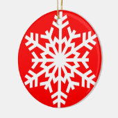 Snowflake kerstversiering keramisch ornament (Links)