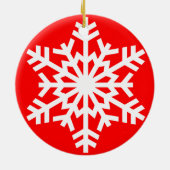 Snowflake kerstversiering keramisch ornament (Achterkant)