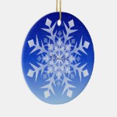 Snowflake kerstversiering met naam keramisch ornament (Rechts)