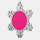 Snowflake kerstversiering met warme roze pinda's tin sneeuwvlok ornament (Rechts)