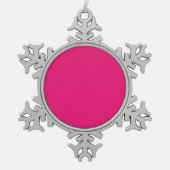 Snowflake kerstversiering met warme roze pinda's tin sneeuwvlok ornament (Voorkant)