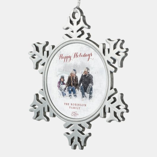 Snowflake-kerstversiering Tin Sneeuwvlok Ornament (Rechts)