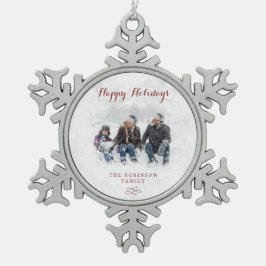 Snowflake-kerstversiering Tin Sneeuwvlok Ornament