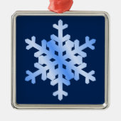Snowflake kerstversiering (twee zijkanten) metalen ornament