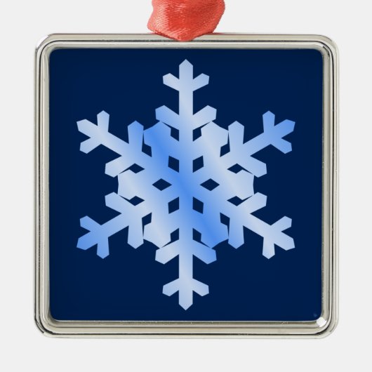 Snowflake kerstversiering (twee zijkanten) metalen ornament (Voorkant)