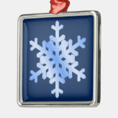 Snowflake kerstversiering (twee zijkanten) metalen ornament (Links)
