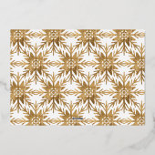 Snowflake Kiss kerstkreet Gold Script Folie Feestdagenkaart (Achterkant)
