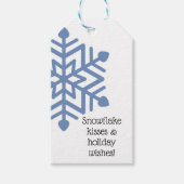 Snowflake Kisses en Holiday Wishes Cadeaulabel (Voorkant)