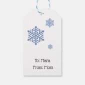 Snowflake Kisses en Holiday Wishes Cadeaulabel (Achterkant)