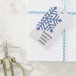 Snowflake Kisses en Holiday Wishes Cadeaulabel