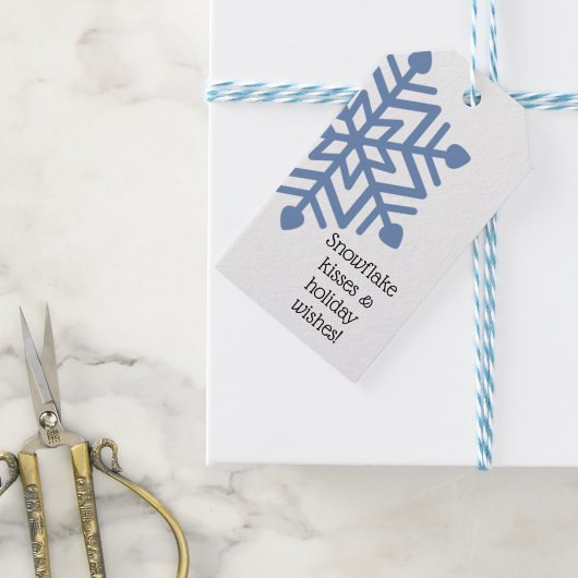 Snowflake Kisses en Holiday Wishes Cadeaulabel