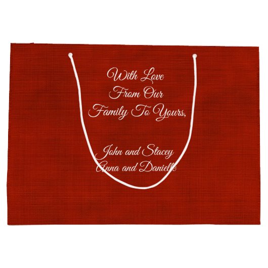 Snowflake Kisses Groot Cadeauzakje (Achterkant)