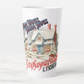 SnowFlake Kisses Latte Mok (Voorkant)