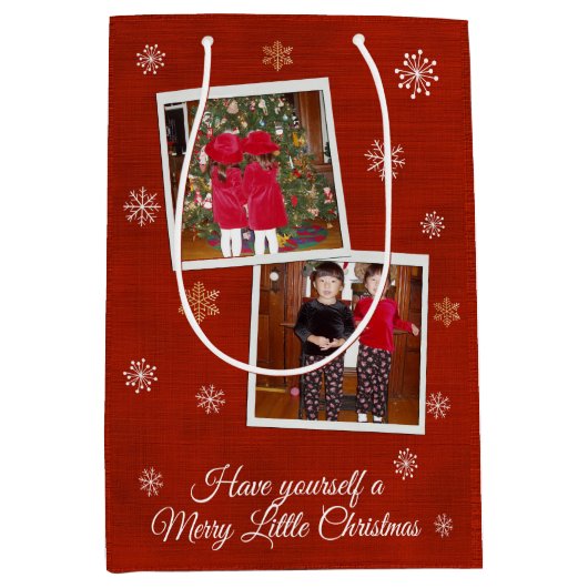 Snowflake Kisses Medium Cadeauzakje (Voorkant)