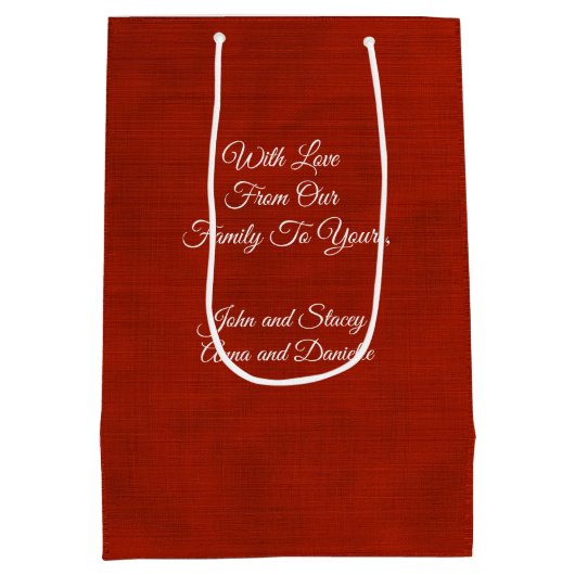 Snowflake Kisses Medium Cadeauzakje (Achterkant)