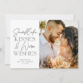 Snowflake Kisses Pas getrouwd Christmas Three 3 Fo Feestdagenkaart (Voorkant)