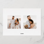 Snowflake Kisses Pas getrouwd Christmas Three 3 Fo Folie Feestdagenkaart (Achterkant)