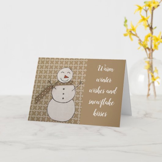 Snowflake Kisses Wenskaart Kaart (Gele Bloem)