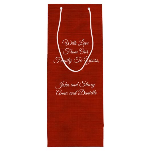 Snowflake Kisses Wijn Cadeautas (Achterkant)