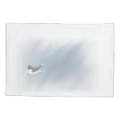 Snowflake Kitten Kussensloop (Achterkant)