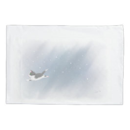 Snowflake Kitten Kussensloop