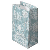 Snowflake Klein Cadeauzakje (Voorkant Gekanteld)