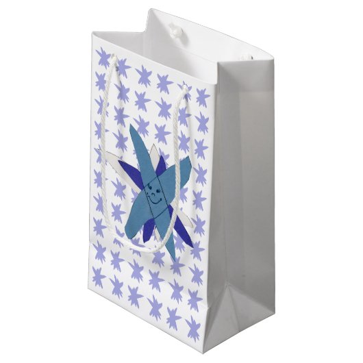 Snowflake Klein Cadeauzakje (Voorkant Gekanteld)