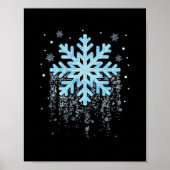 Snowflake kostuum winterkerst bijpassende mannen W Poster (Voorkant)
