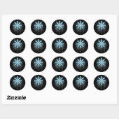 Snowflake kostuum winterkerst bijpassende mannen W Ronde Sticker (Vel)