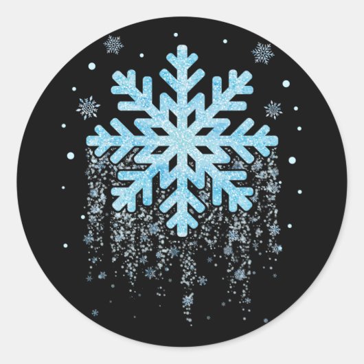 Snowflake kostuum winterkerst bijpassende mannen W Ronde Sticker (Voorkant)